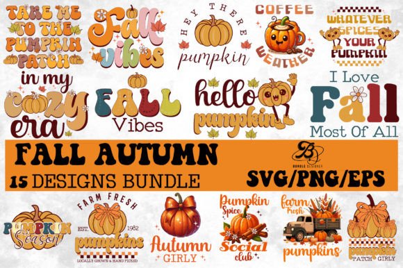 Download Fall AUTUMN SVG PNG Bundle DESIGN - Design Collection