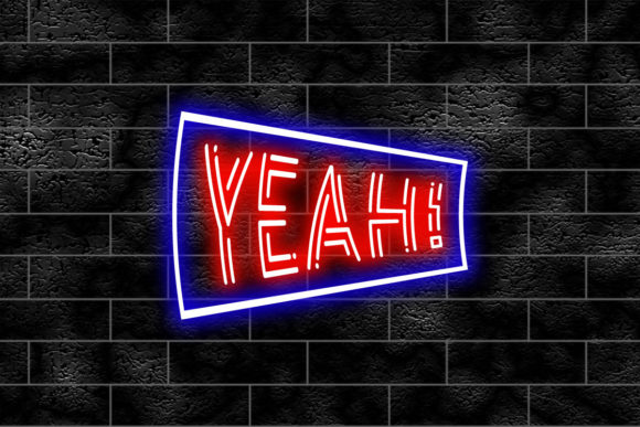 Download Neon Sign on a Brick Wall - Yeah - Neon sign Collection