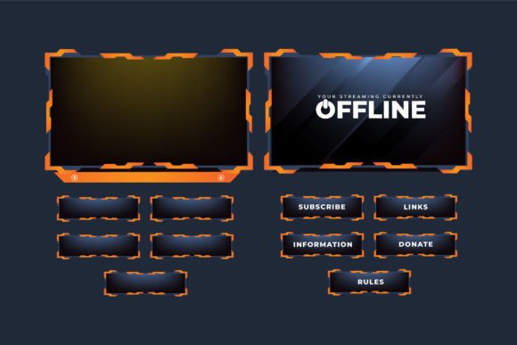 Download Gaming Screen Panel Layout Vector Design - Design Collection