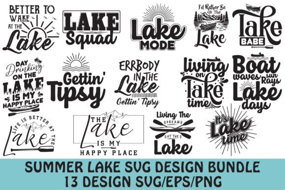 Download Summer Lake SVG Bundle Design - Design Collection
