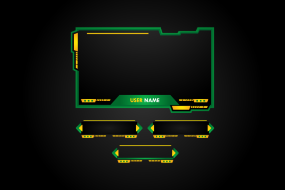 Download Green Gaming Panel Set Design Concept - Design Collection