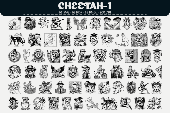 Download Cheetah Vector Clipart – 65 Designs - Design Collection
