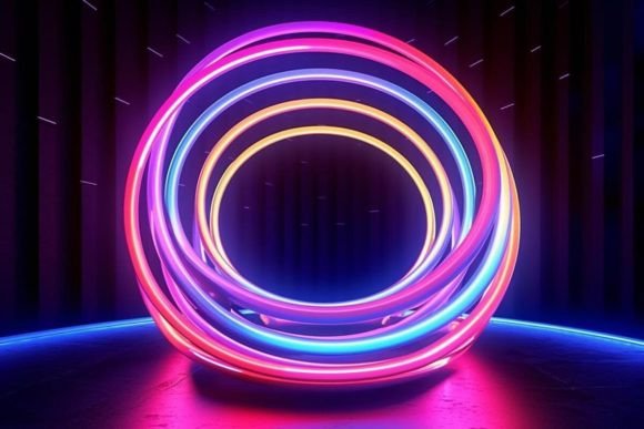 Download Vibrant Design Neon Effects Synthwave - Design Collection
