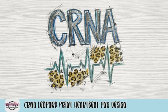 Download CRNA Leopard Print Heartbeat PNG Design - Design Collection
