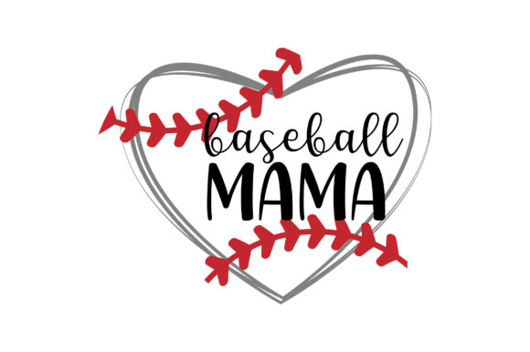 Download Baseball Mama Heart Frame Design - Design Collection