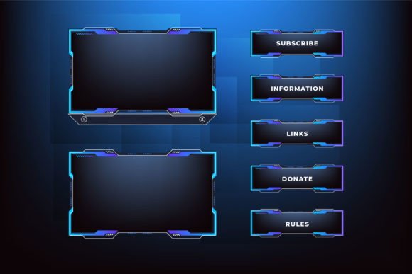Download Streaming Screen Panel Border Design - Design Collection