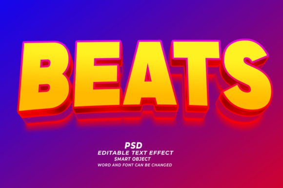 Download Beats Gollowing Neon Sign PSD 3D Text - Neon sign Collection