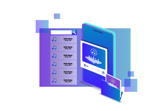 Download Isometric Design Streaming Music - Design Collection