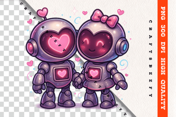 Download Robot Couple Valentine PNG Clipart - Premium Resources