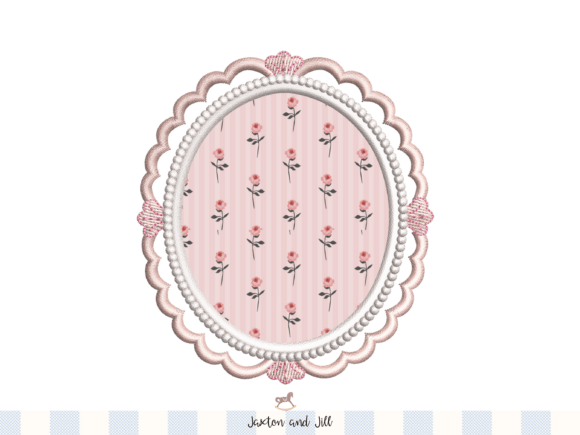 Download Oval Applique Embroidery Frame Design - Design Collection