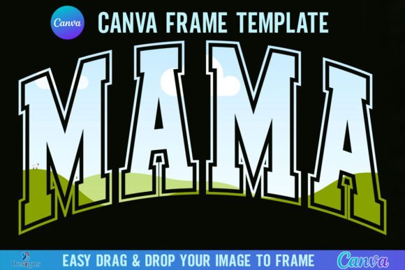 Download Mama Varsity Canva Template Frame Design - Design Collection
