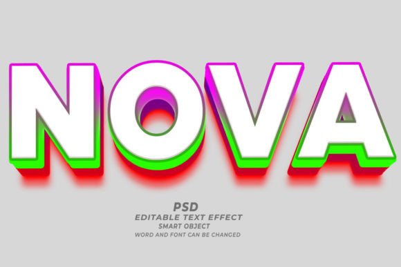 Download Nova Gollowing Neon Sign PSD 3D - Neon sign Collection