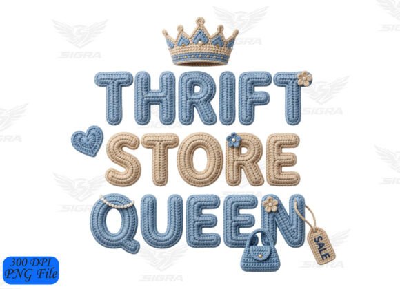 Download Thrift Store Queen PNG Design - Design Collection