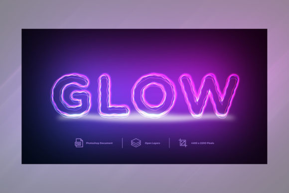 Download Glow Text Effect Design Layer Style - Design Collection