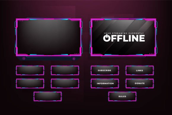 Download Live Streaming Overlay Decoration Vector - Decor Collection