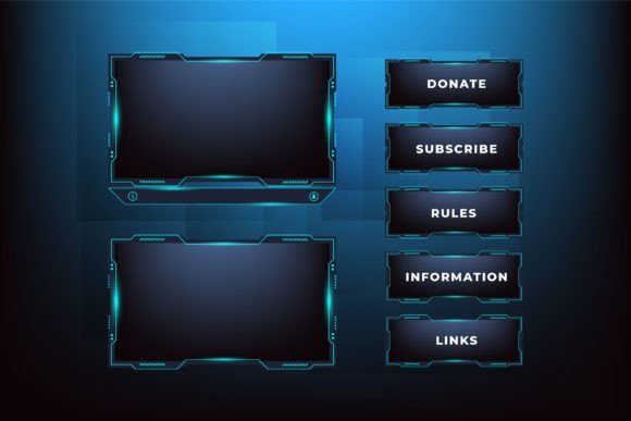 Download Streaming Overlay Border Frame Design - Design Collection