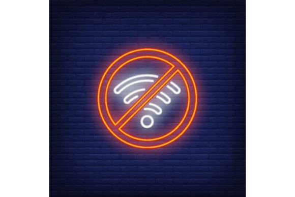 Download No Wi-fi Neon Sign. Wireless Network Sig - Neon sign Collection