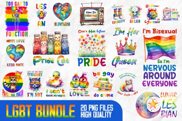 Download LGBT Cute Cartoon Bundle Design - Design Collection