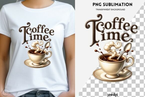 Download Coffee Time Png Design for T-shirts - Design Collection