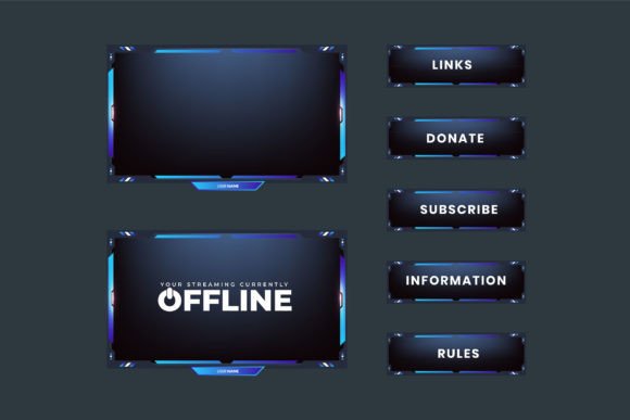 Download Futuristic Gaming Overlay Vector Design - Design Collection