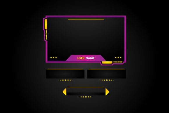 Download Purple Gaming Panel Set Design Concept - Design Collection