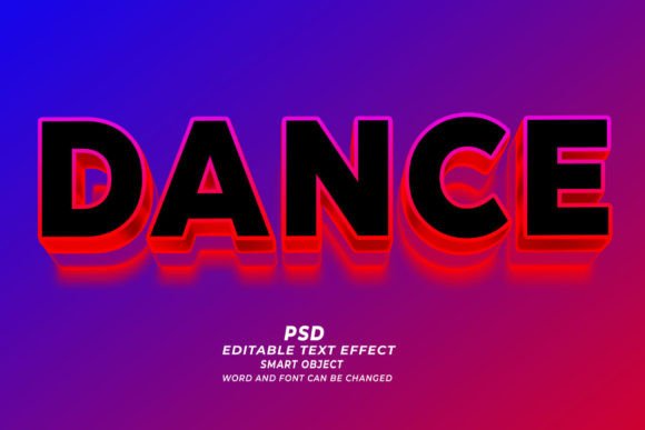 Download Dance Gollowing Neon Sign PSD 3D Text - Neon sign Collection